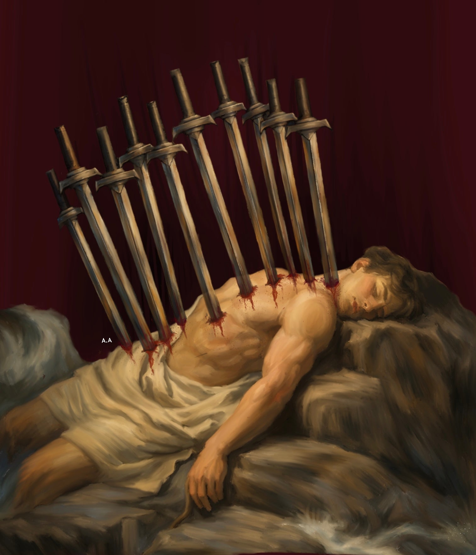 Ten of Swords by Ahmed Ashour