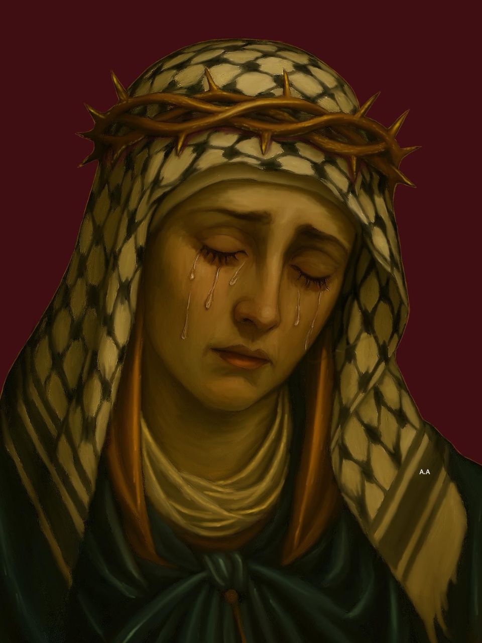 Palestinian Madonna by Ahmed Ashour