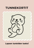 Tunnekortit lapselle – 16 selkeää tunnetta arkeen (digitaalinen PDF)